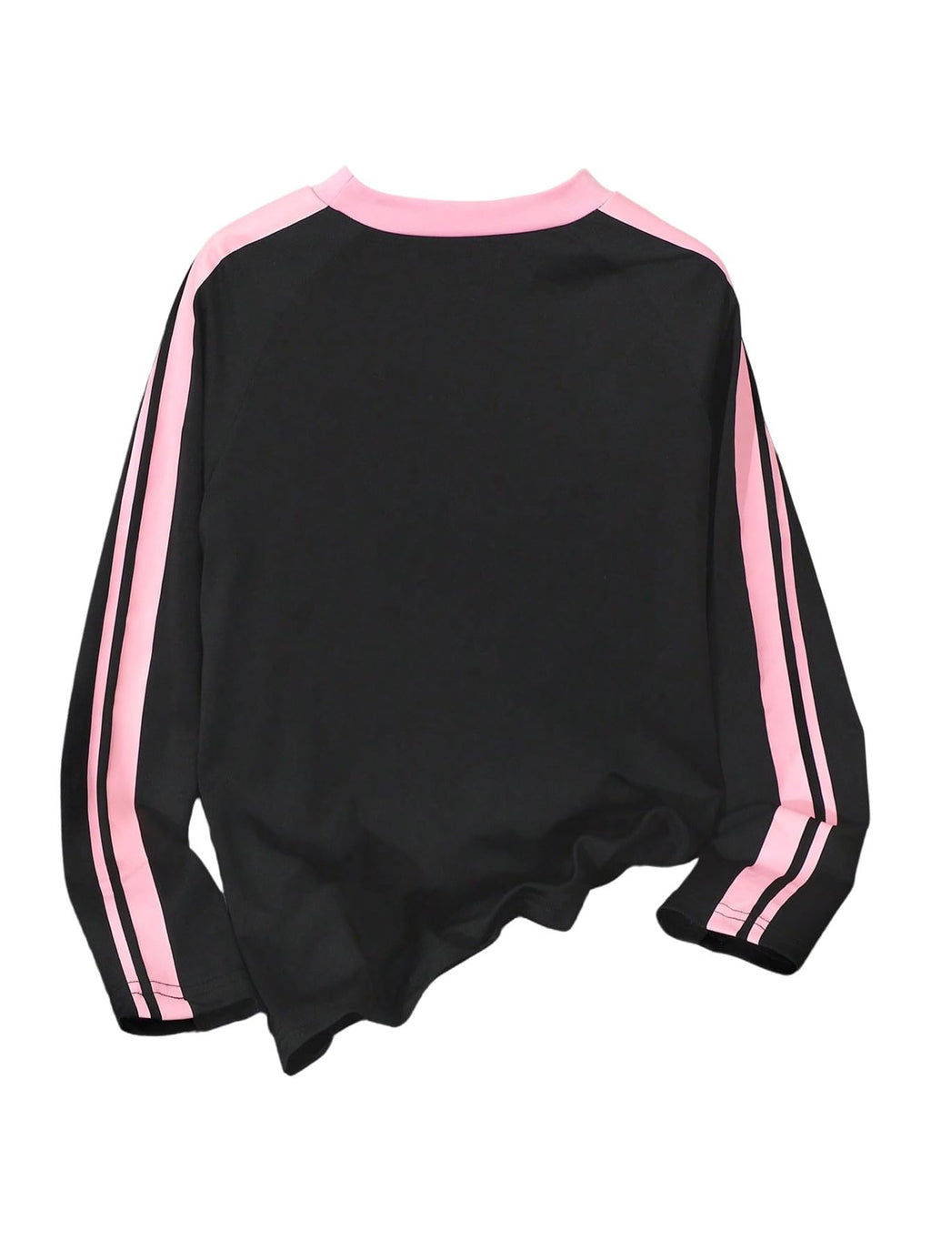 RoseSeek Girl's Jersey Bowknot Graphic Number Print Tees Long Sleeve Crew Neck Shirts Cute Tee Tops Streetwear