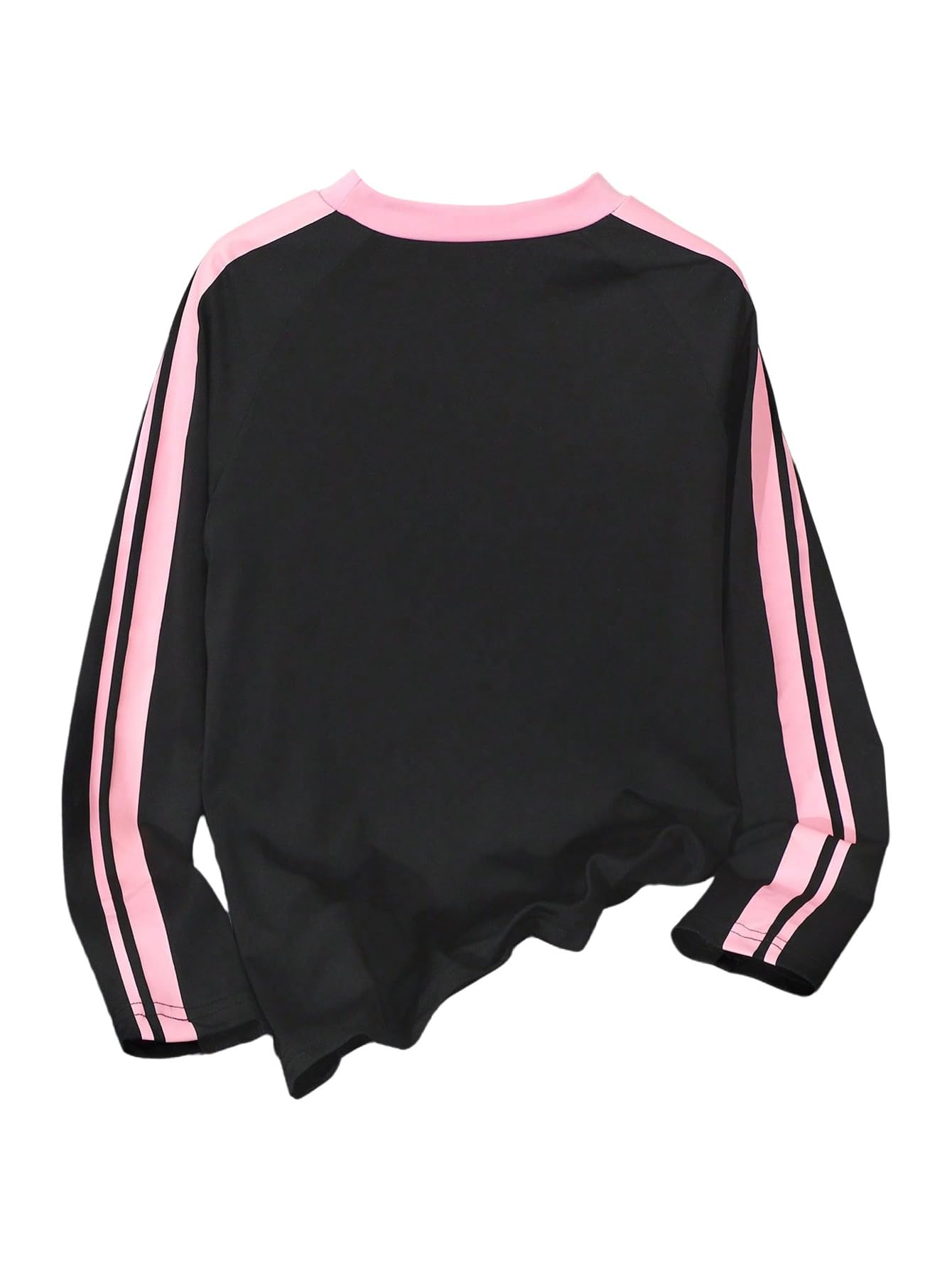RoseSeek Girl's Jersey Bowknot Graphic Number Print Tees Long Sleeve Crew Neck Shirts Cute Tee Tops Streetwear