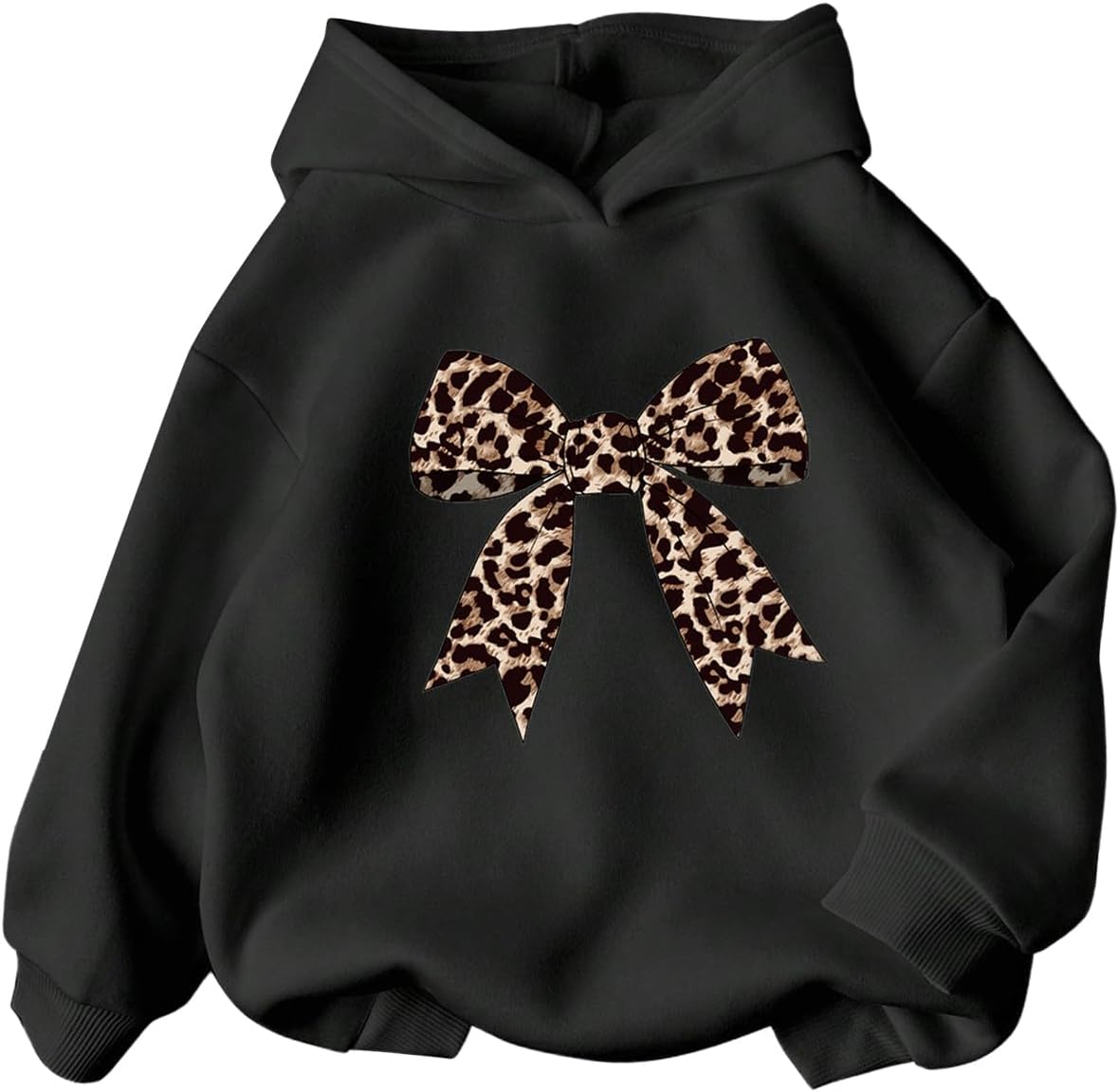 WDIRARA Girl's Cherry Graphic Hoodie Long Sleeve Hooded Sweatshirt Cute Pullovers Tops