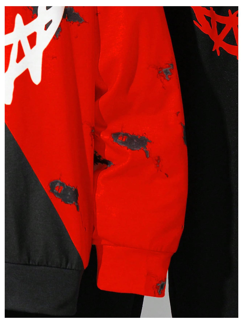 WDIRARA Boy's 2 Piece Outfits Colorful Graphic Print Long Sleeve Hoodie and Sweatpants Set Tracksuit