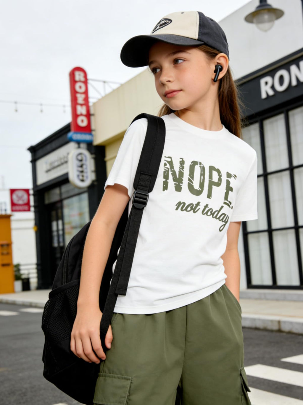Girls Clothes Little Girl Outfits Letter Print Short Sleeve Tops & Cargo Pants 2PCS Girls Clothing 7-16 Years
