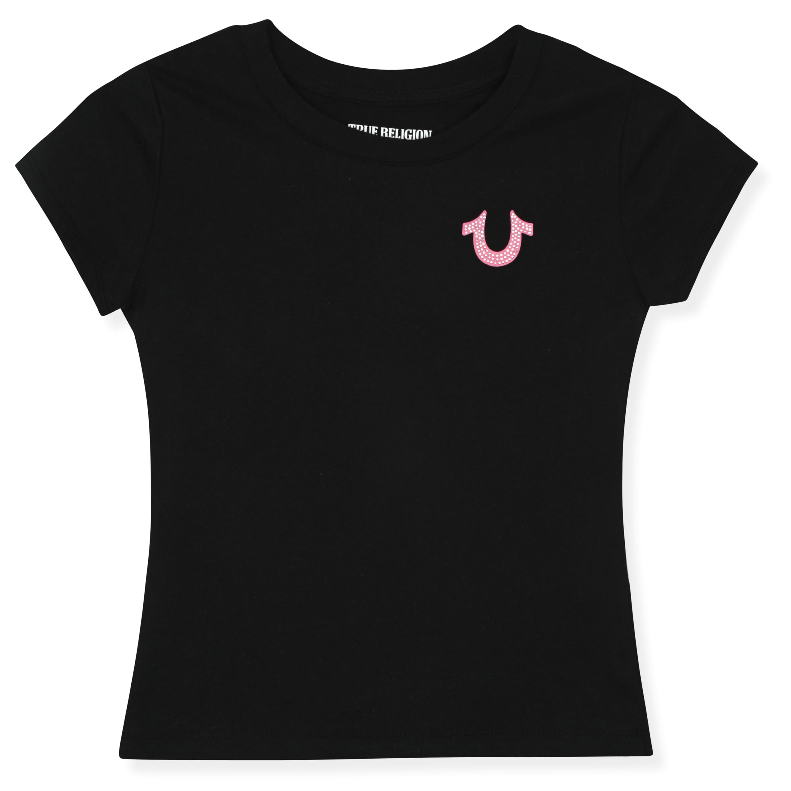 True Religion Girls Short Sleeve Tee Shirt with Embelishments - Soft and Comfortable Girls T-Shirts