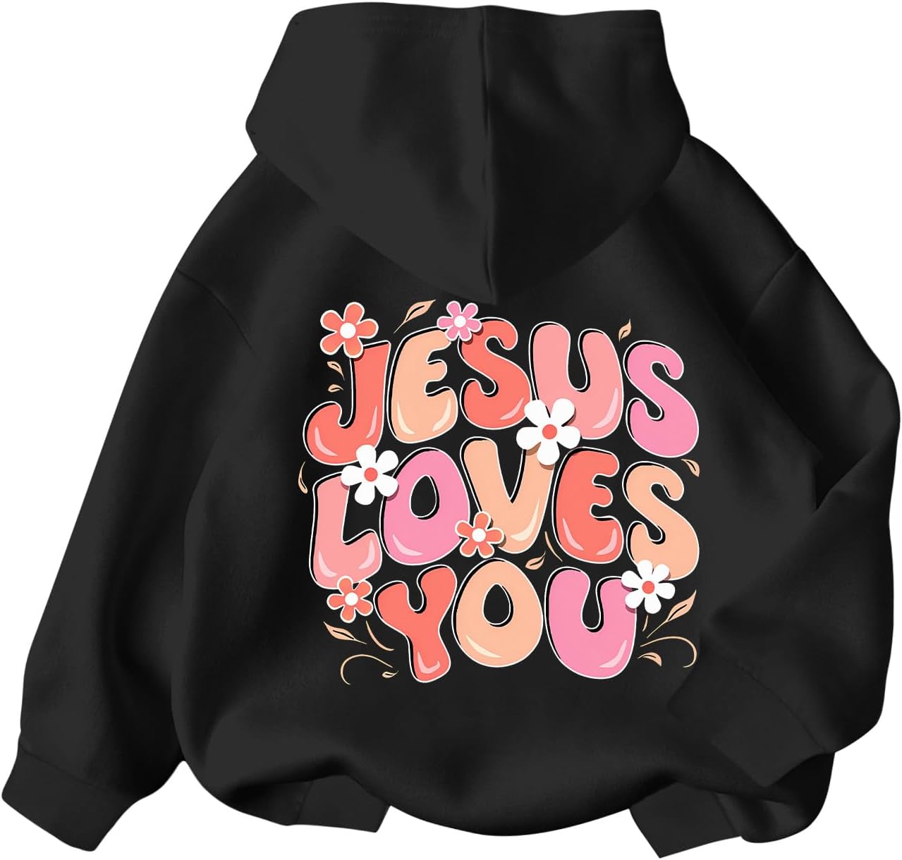 WDIRARA Girl's Cherry Graphic Hoodie Long Sleeve Hooded Sweatshirt Cute Pullovers Tops