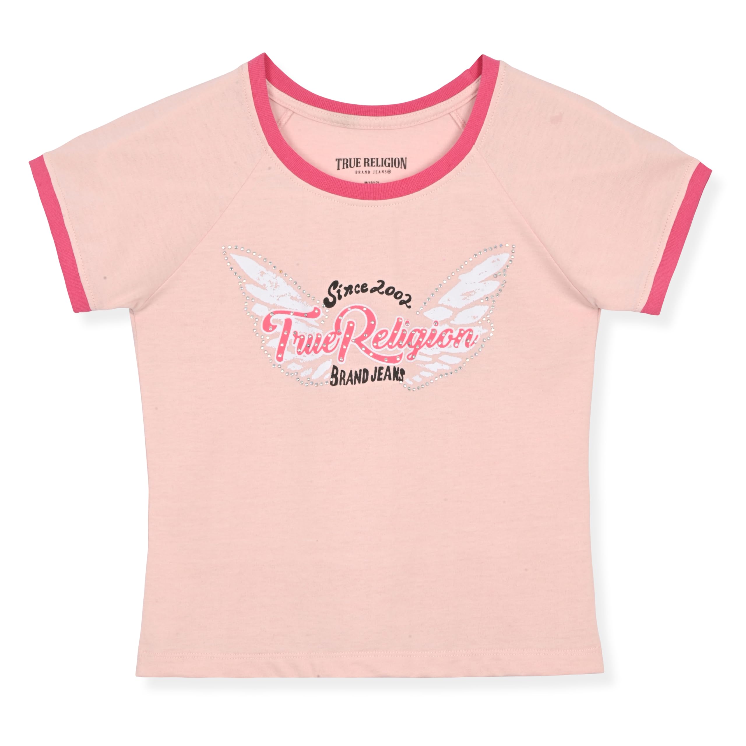 True Religion Girls Jeans Shorts Set Girls Denim Short and Fashion Tee Shirt Clothing Set for Kids