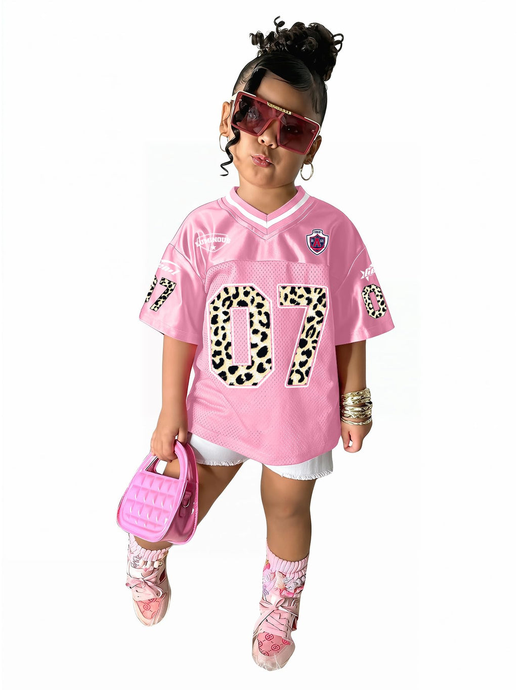 SOLY HUX Toddler Girl's Graphic Jersey Shirts Sporty Short Sleeve T-Shirt Summer Tops Y2k Clothes Streetwear