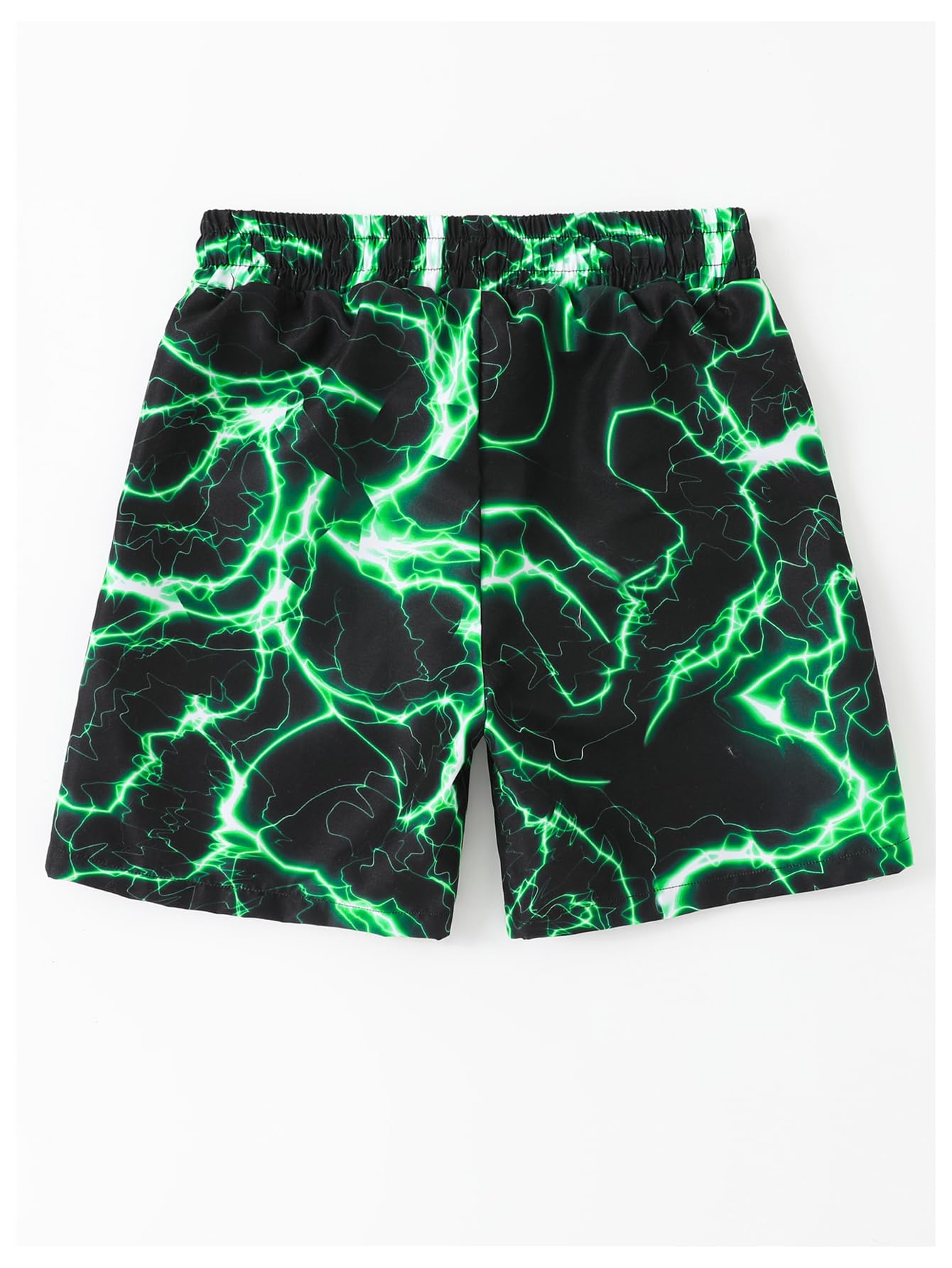 Floerns Boy's Fashion Ice Cream Drawstring Waist Summer Swim Trunks Shorts