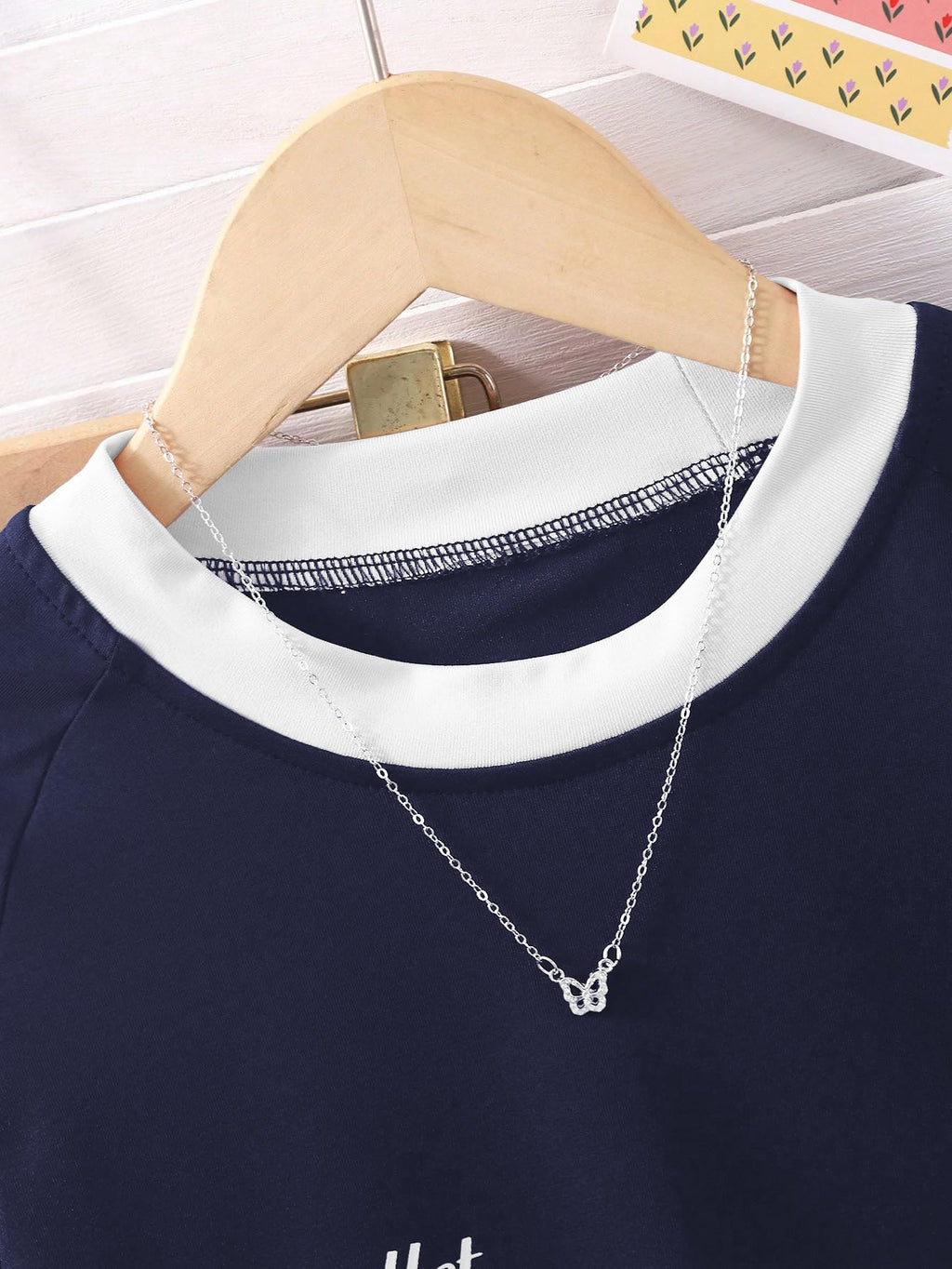 RoseSeek Girl's Jersey Bowknot Graphic Number Print Tees Long Sleeve Crew Neck Shirts Cute Tee Tops Streetwear