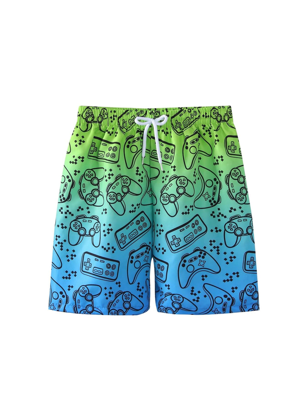 Floerns Boy's Fashion Ice Cream Drawstring Waist Summer Swim Trunks Shorts