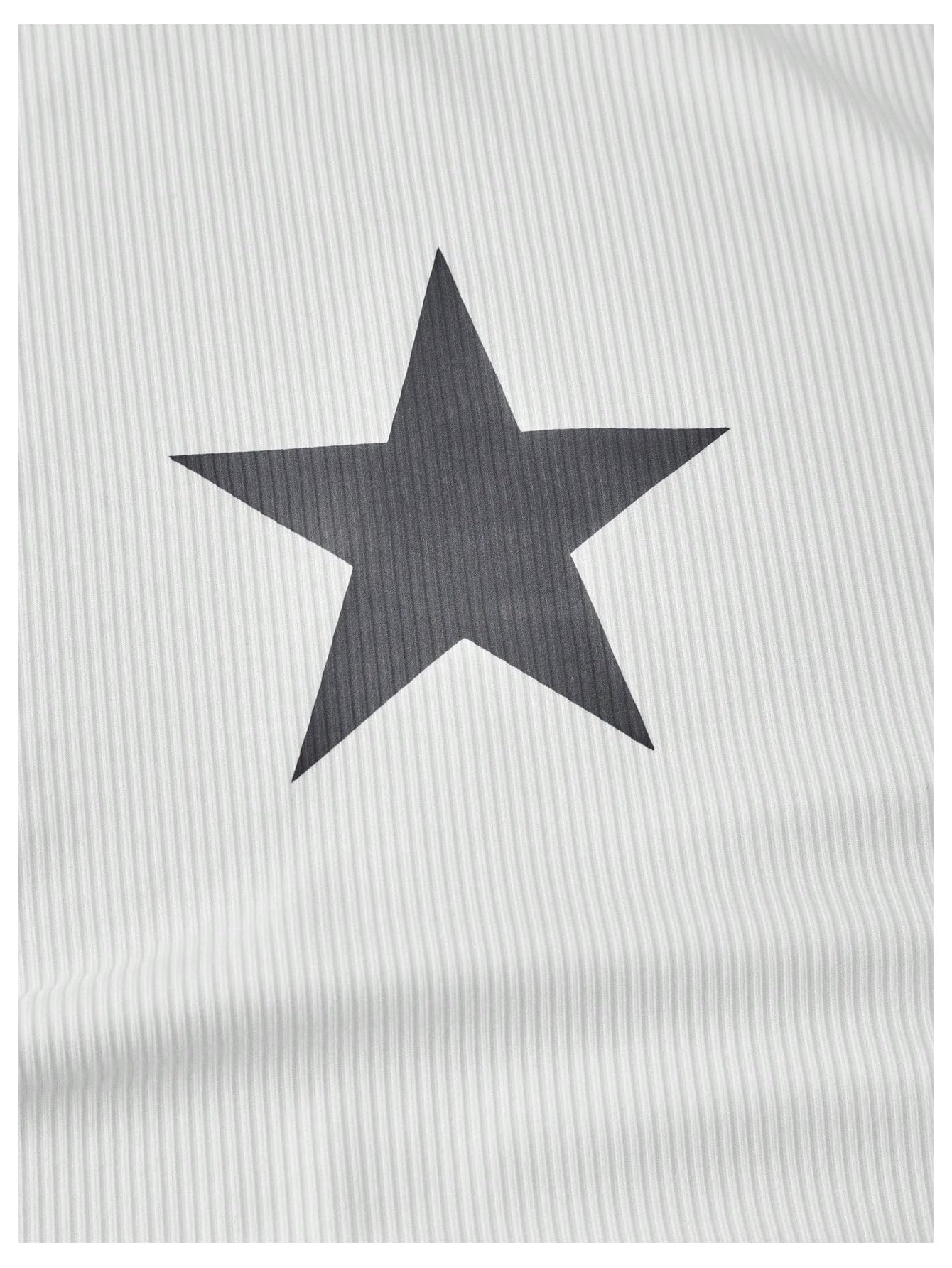OYOANGLE Girl's 2 Piece Set Y2K Star Graphic Crop Ribbed Knit Tank Top and Letter Ruffled Cargo Pants Sets Streetwear