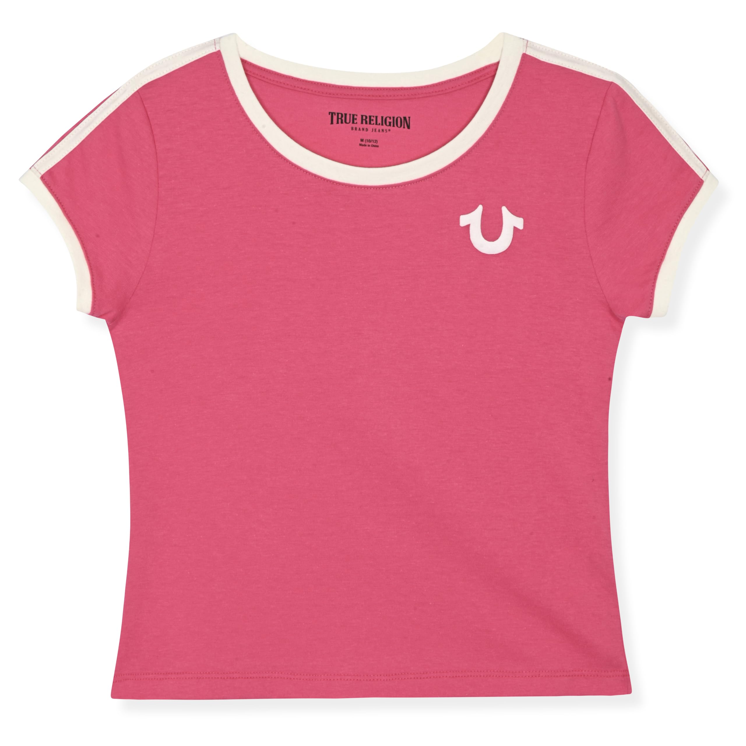 True Religion Girls Short Sleeve Tee Shirt with Embelishments - Soft and Comfortable Girls T-Shirts