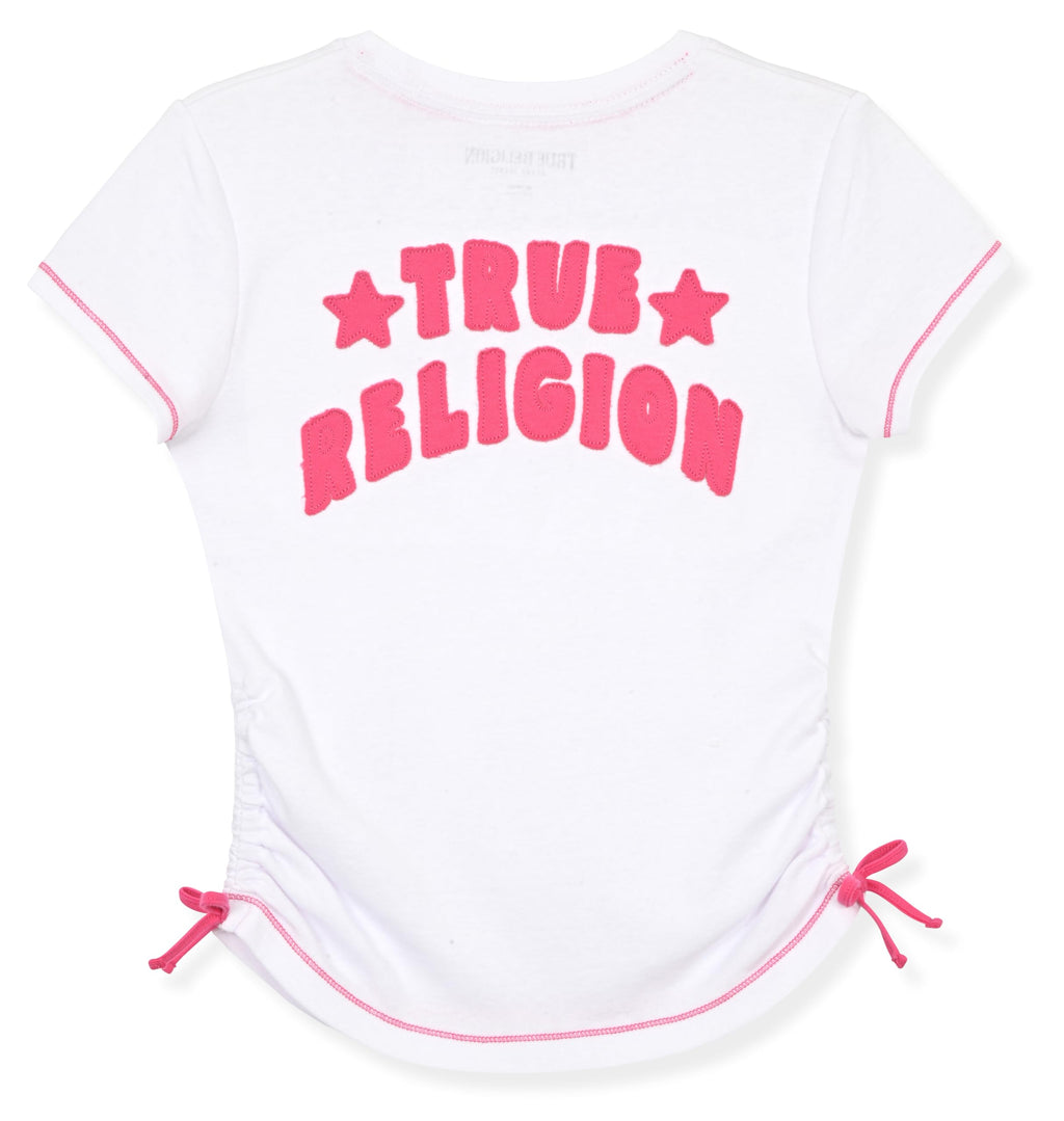 True Religion Girls Short Sleeve Tee Shirt with Embelishments - Soft and Comfortable Girls T-Shirts