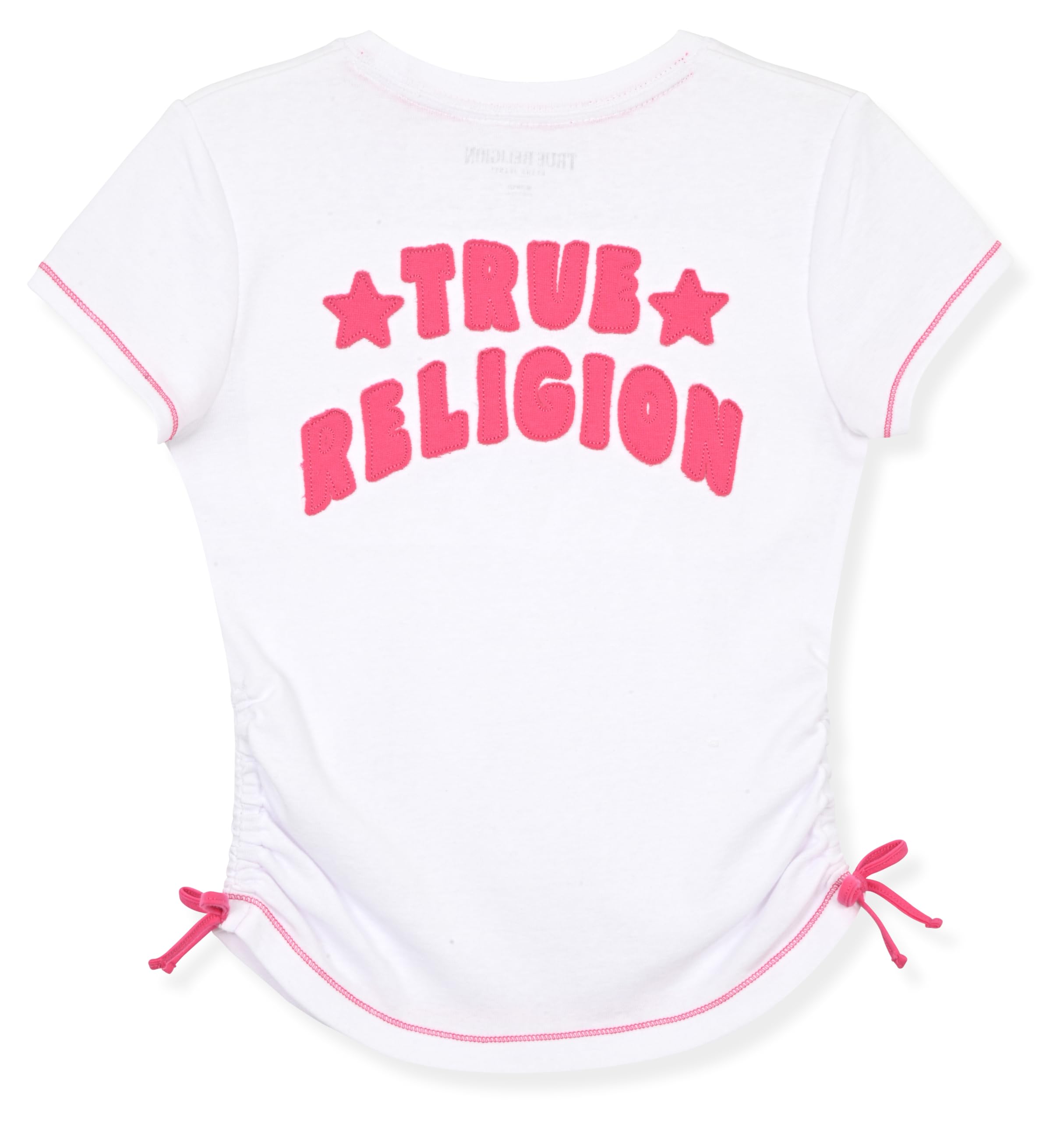 True Religion Girls Short Sleeve Tee Shirt with Embelishments - Soft and Comfortable Girls T-Shirts
