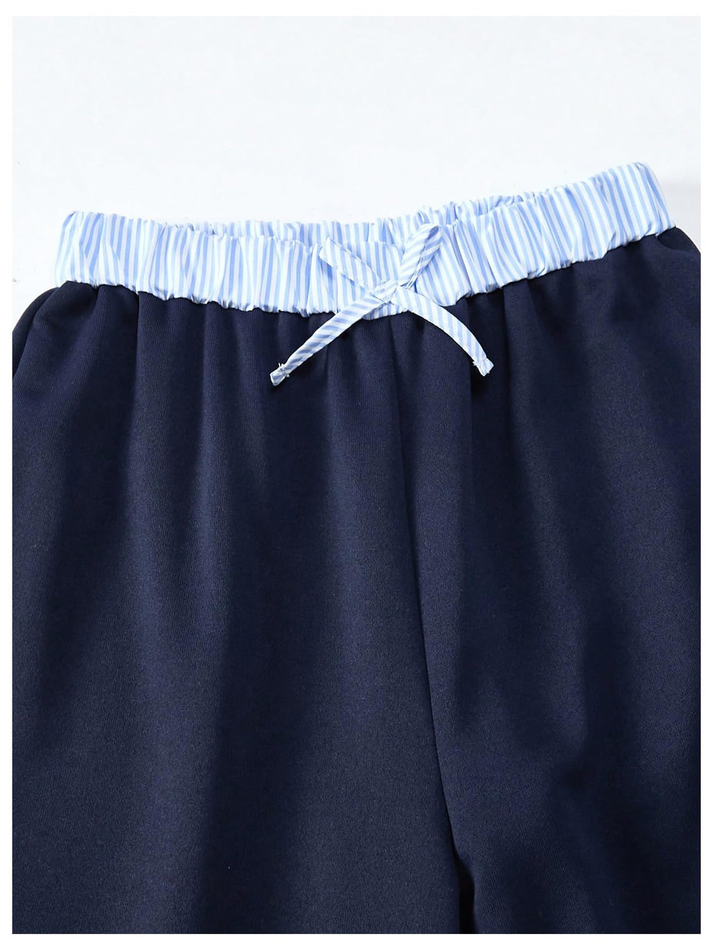 SOLY HUX Girl's Sweatsuits 2 Piece Outfits Letter Striped 2 in 1 Collared Sweatshirt and Sweatpants Preppy Clothing Sets