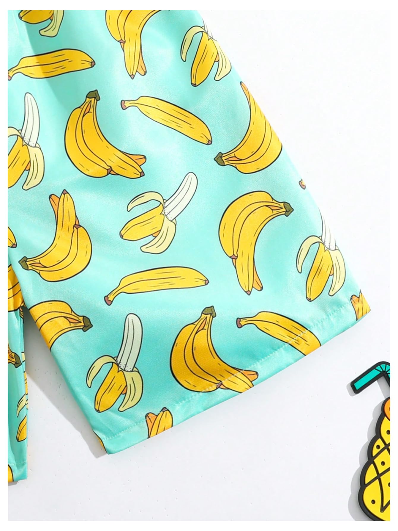 Floerns Boy's Fashion Ice Cream Drawstring Waist Summer Swim Trunks Shorts