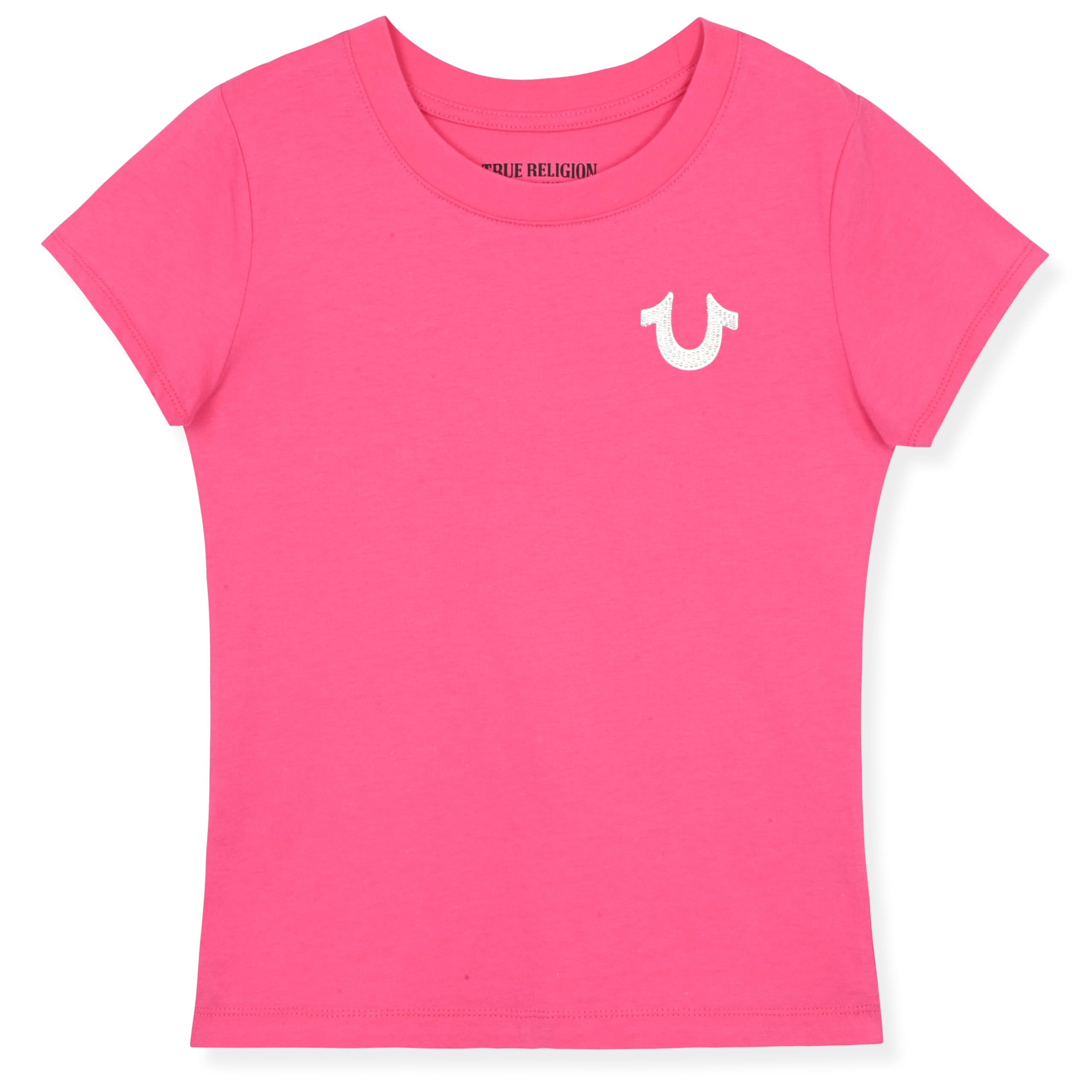 True Religion Girls Short Sleeve Tee Shirt with Embelishments - Soft and Comfortable Girls T-Shirts