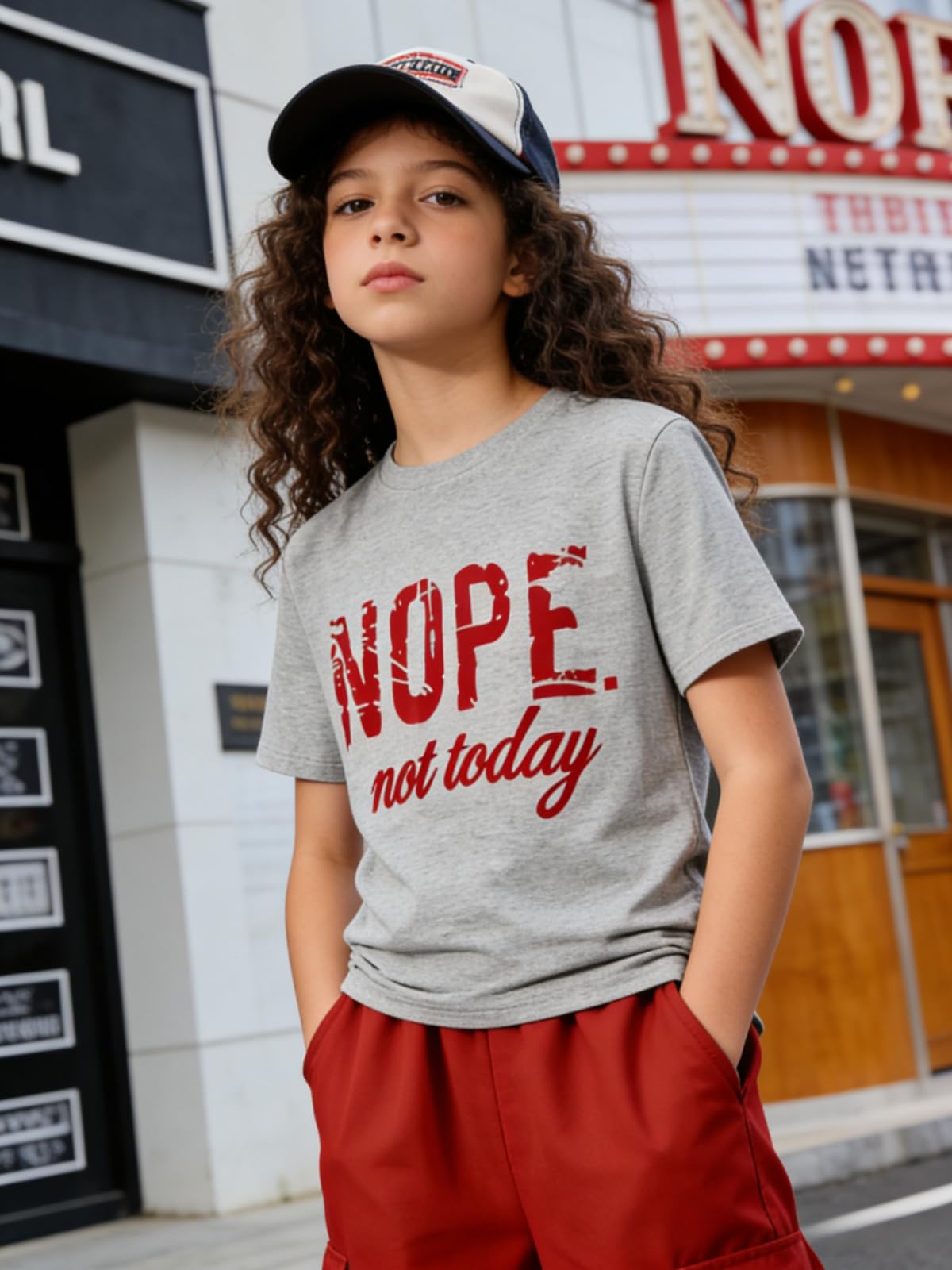 Girls Clothes Little Girl Outfits Letter Print Short Sleeve Tops & Cargo Pants 2PCS Girls Clothing 7-16 Years