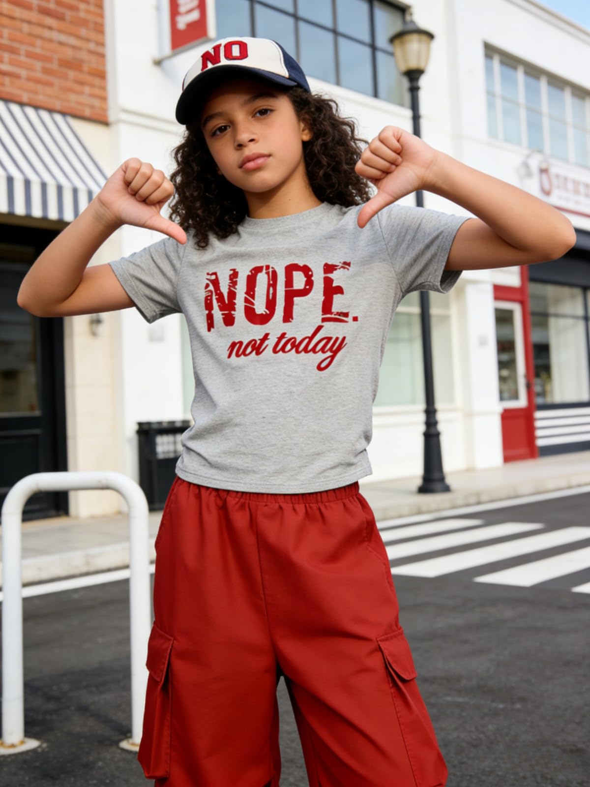 Girls Clothes Little Girl Outfits Letter Print Short Sleeve Tops & Cargo Pants 2PCS Girls Clothing 7-16 Years