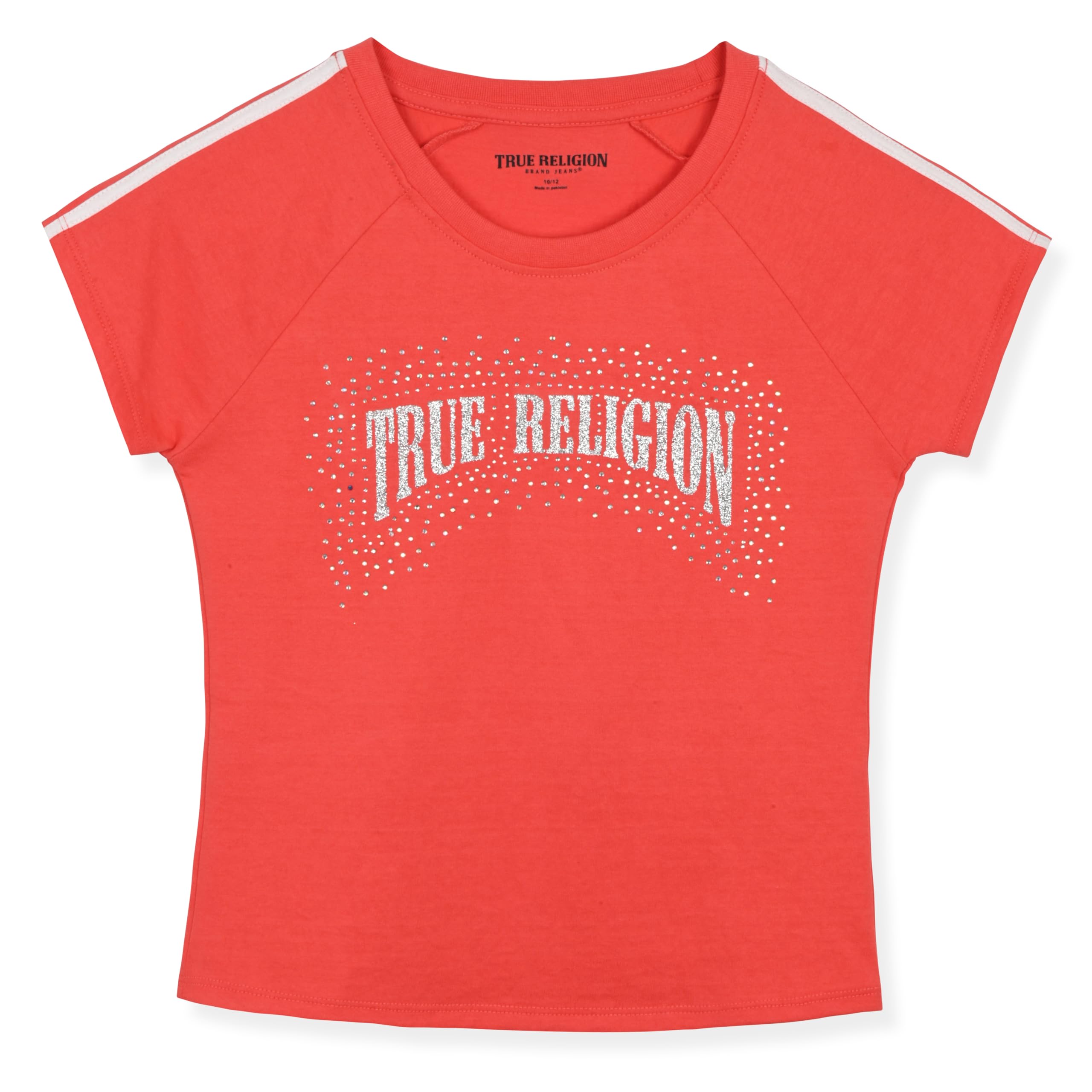 True Religion Girls Jeans Shorts Set Girls Denim Short and Fashion Tee Shirt Clothing Set for Kids