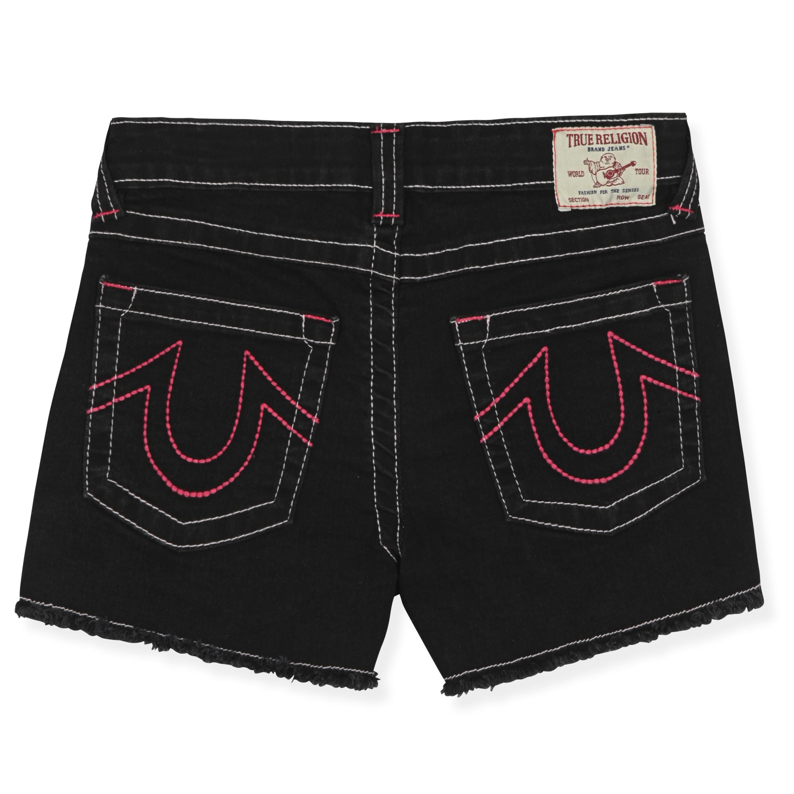 True Religion Girls Jeans Shorts Set Girls Denim Short and Fashion Tee Shirt Clothing Set for Kids
