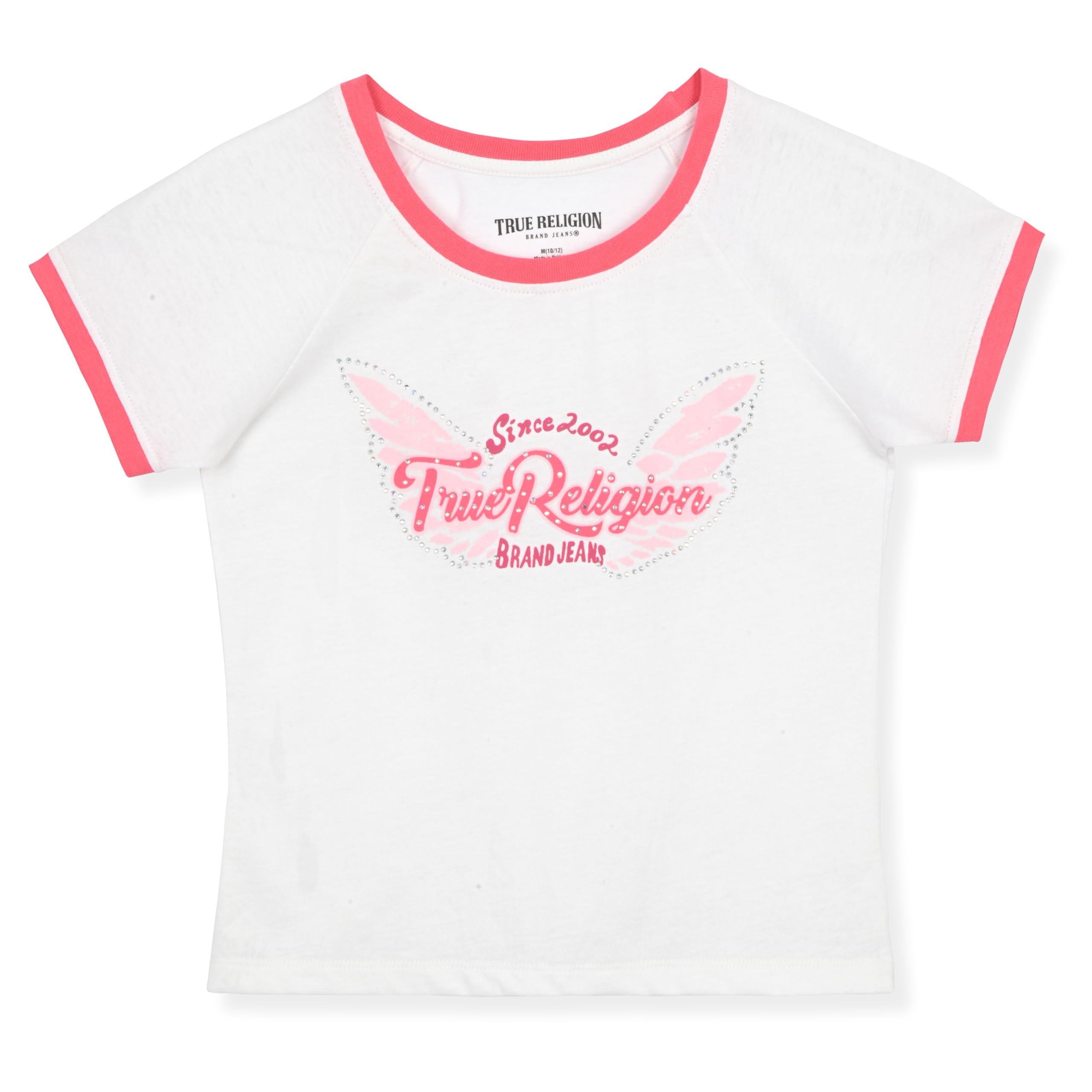 True Religion Girls Jeans Shorts Set Girls Denim Short and Fashion Tee Shirt Clothing Set for Kids