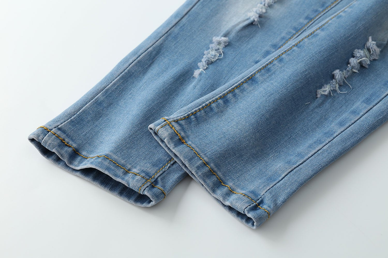 KIDSCOOL SPACE Baby Girl Boy Jeans,Elastic Band Inside with D-Rings Ripped Denim Pants