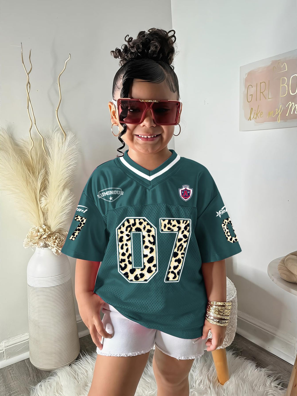 SOLY HUX Toddler Girl's Graphic Jersey Shirts Sporty Short Sleeve T-Shirt Summer Tops Y2k Clothes Streetwear