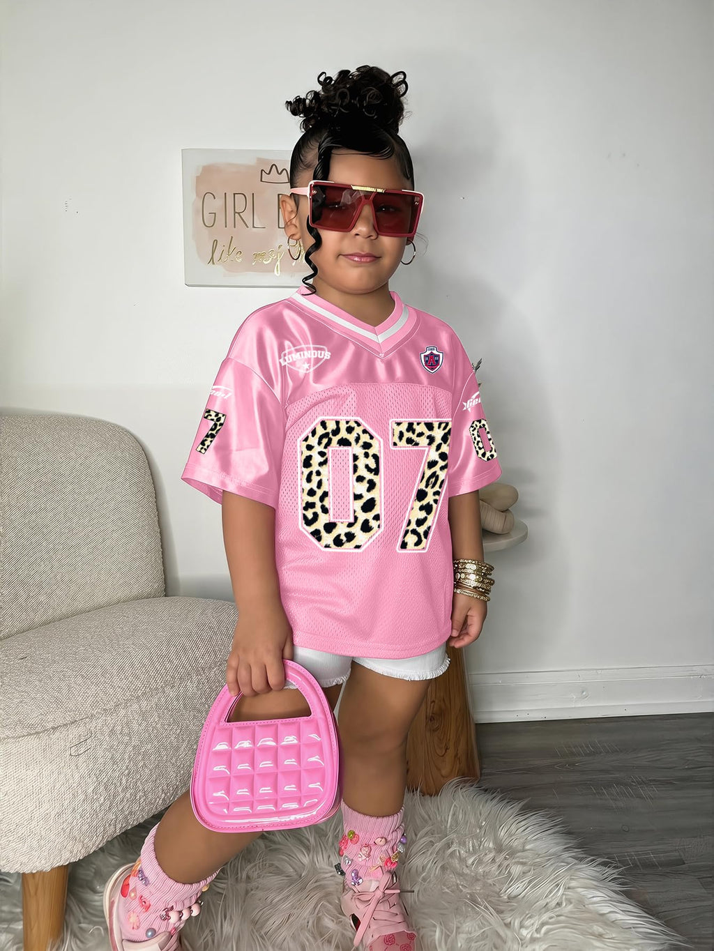 SOLY HUX Toddler Girl's Graphic Jersey Shirts Sporty Short Sleeve T-Shirt Summer Tops Y2k Clothes Streetwear