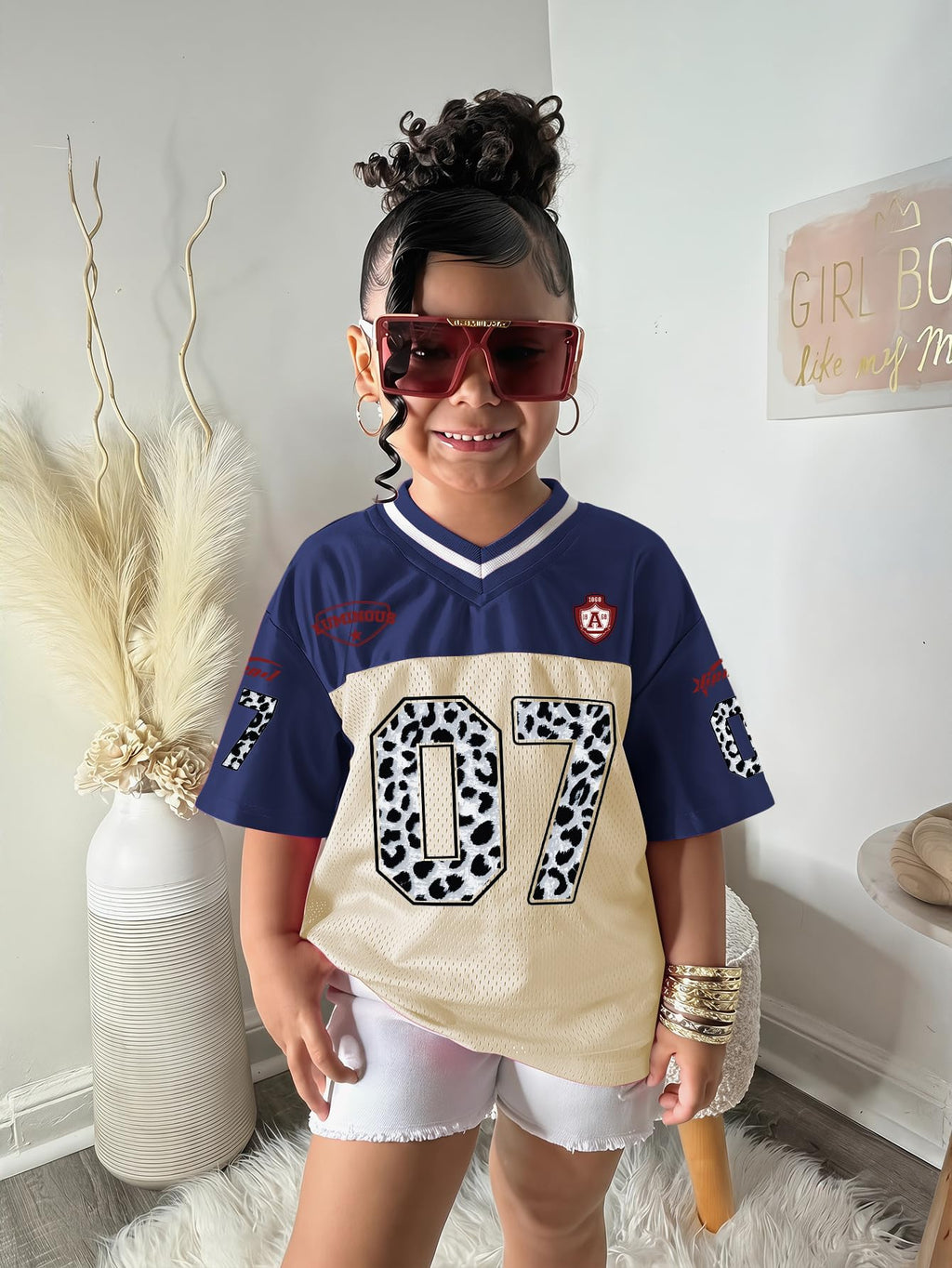 SOLY HUX Toddler Girl's Graphic Jersey Shirts Sporty Short Sleeve T-Shirt Summer Tops Y2k Clothes Streetwear