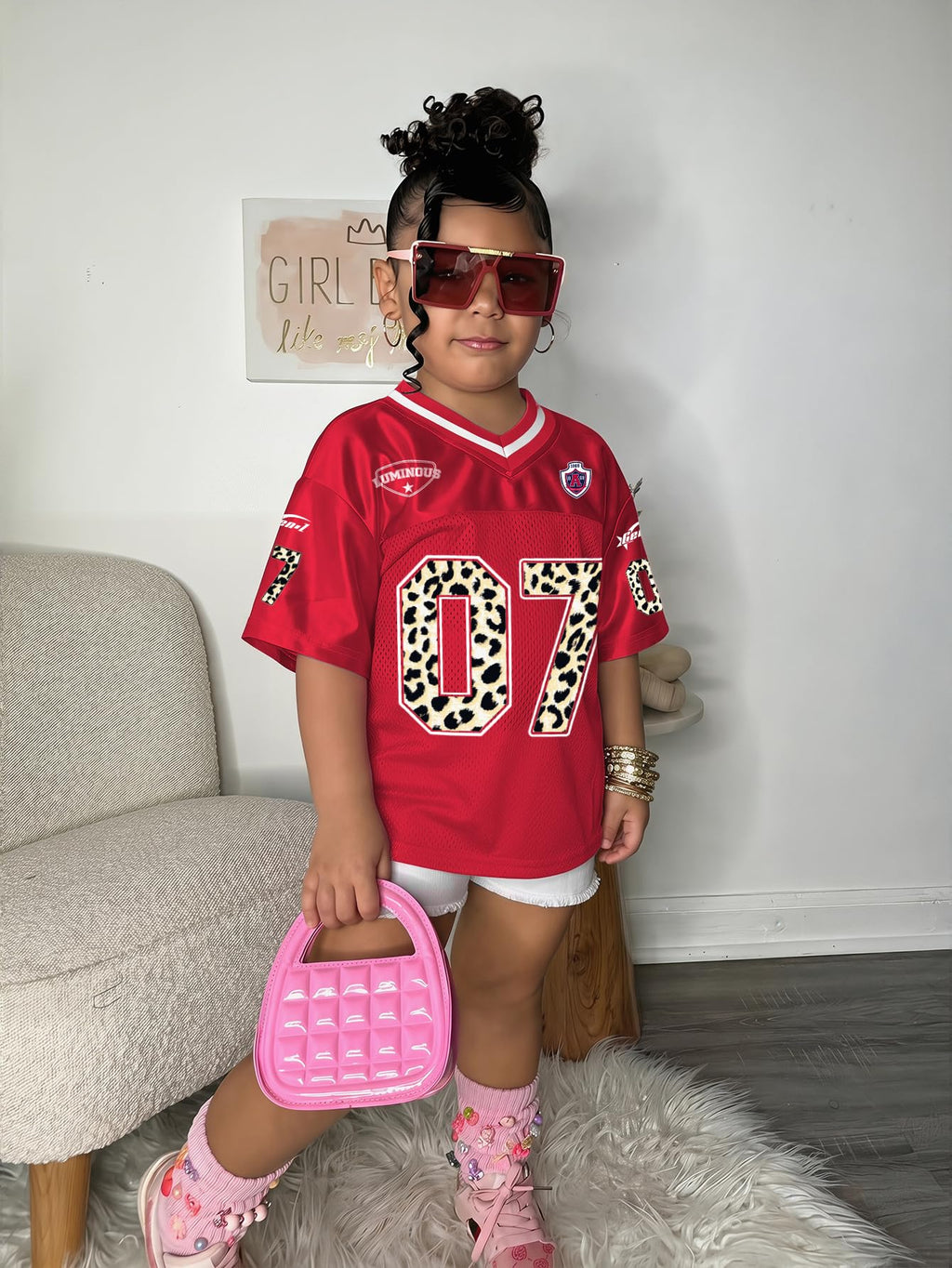 SOLY HUX Toddler Girl's Graphic Jersey Shirts Sporty Short Sleeve T-Shirt Summer Tops Y2k Clothes Streetwear