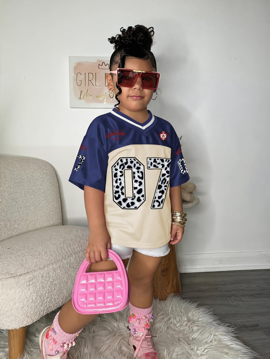SOLY HUX Toddler Girl's Graphic Jersey Shirts Sporty Short Sleeve T-Shirt Summer Tops Y2k Clothes Streetwear
