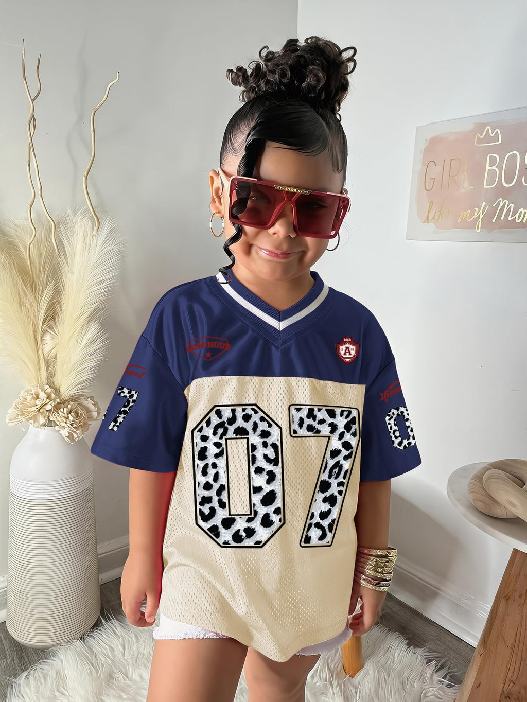 SOLY HUX Toddler Girl's Graphic Jersey Shirts Sporty Short Sleeve T-Shirt Summer Tops Y2k Clothes Streetwear
