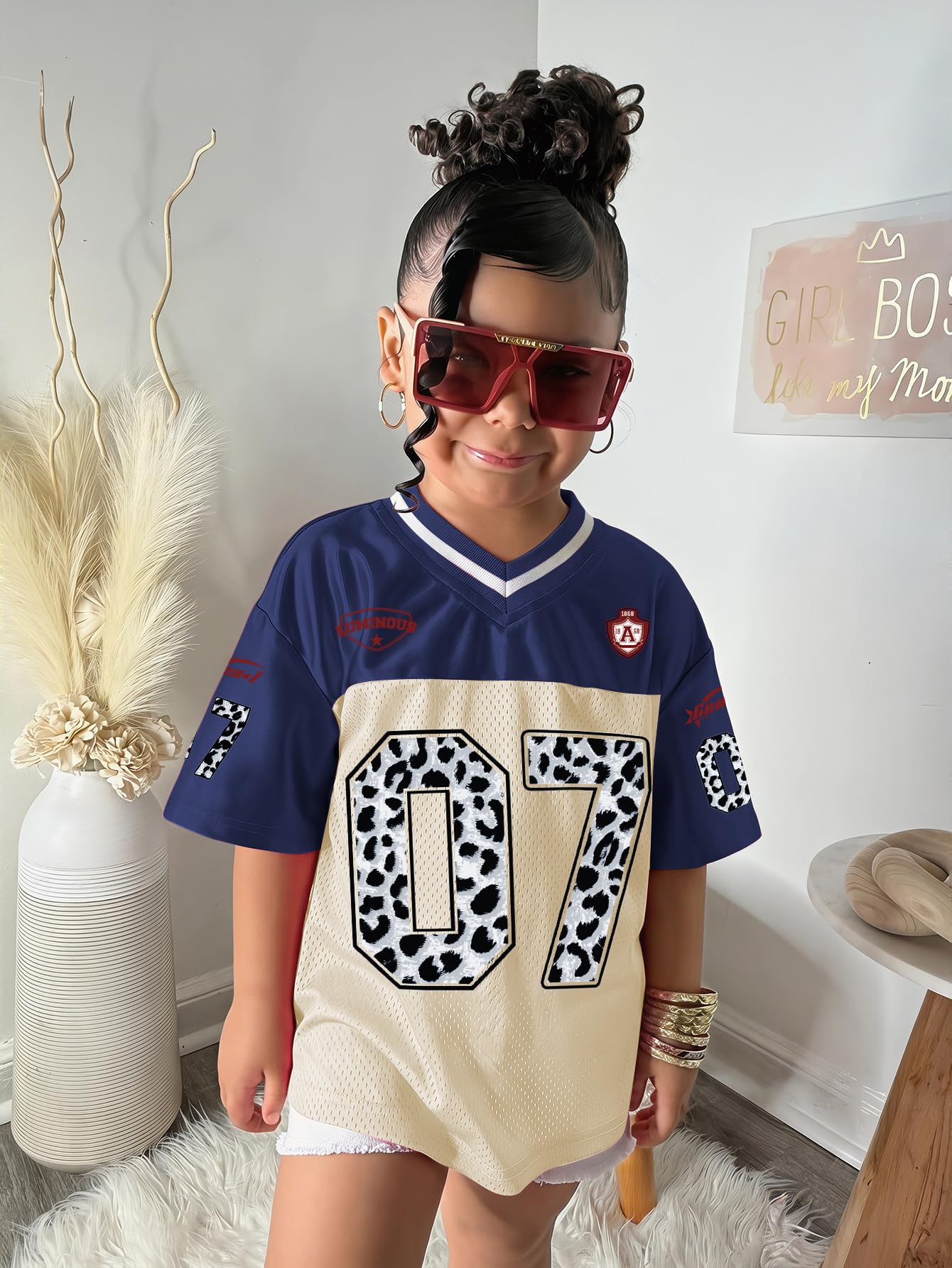 SOLY HUX Toddler Girl's Graphic Jersey Shirts Sporty Short Sleeve T-Shirt Summer Tops Y2k Clothes Streetwear