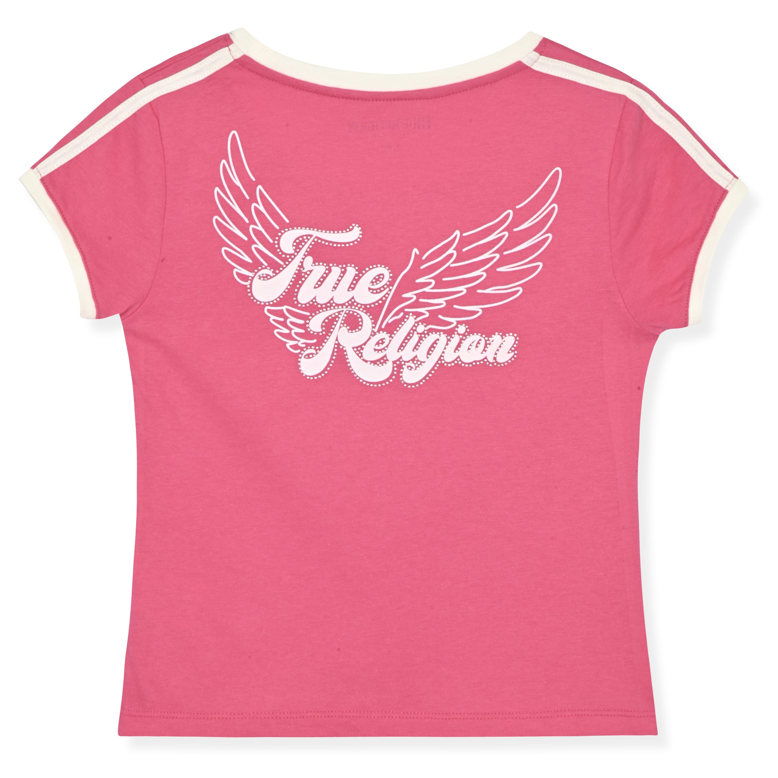 True Religion Girls Short Sleeve Tee Shirt with Embelishments - Soft and Comfortable Girls T-Shirts