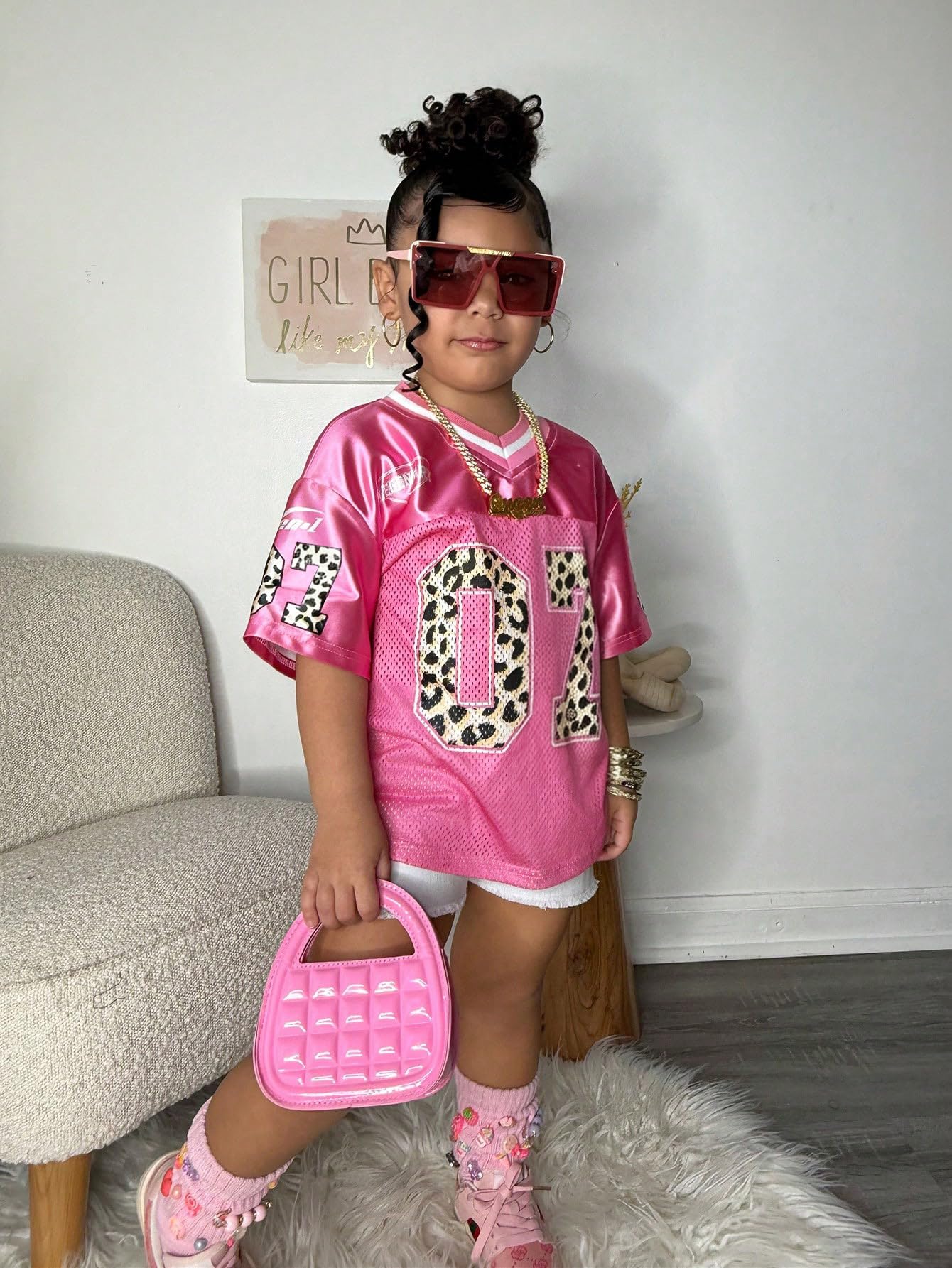 SOLY HUX Toddler Girl's Graphic Jersey Shirts Sporty Short Sleeve T-Shirt Summer Tops Y2k Clothes Streetwear
