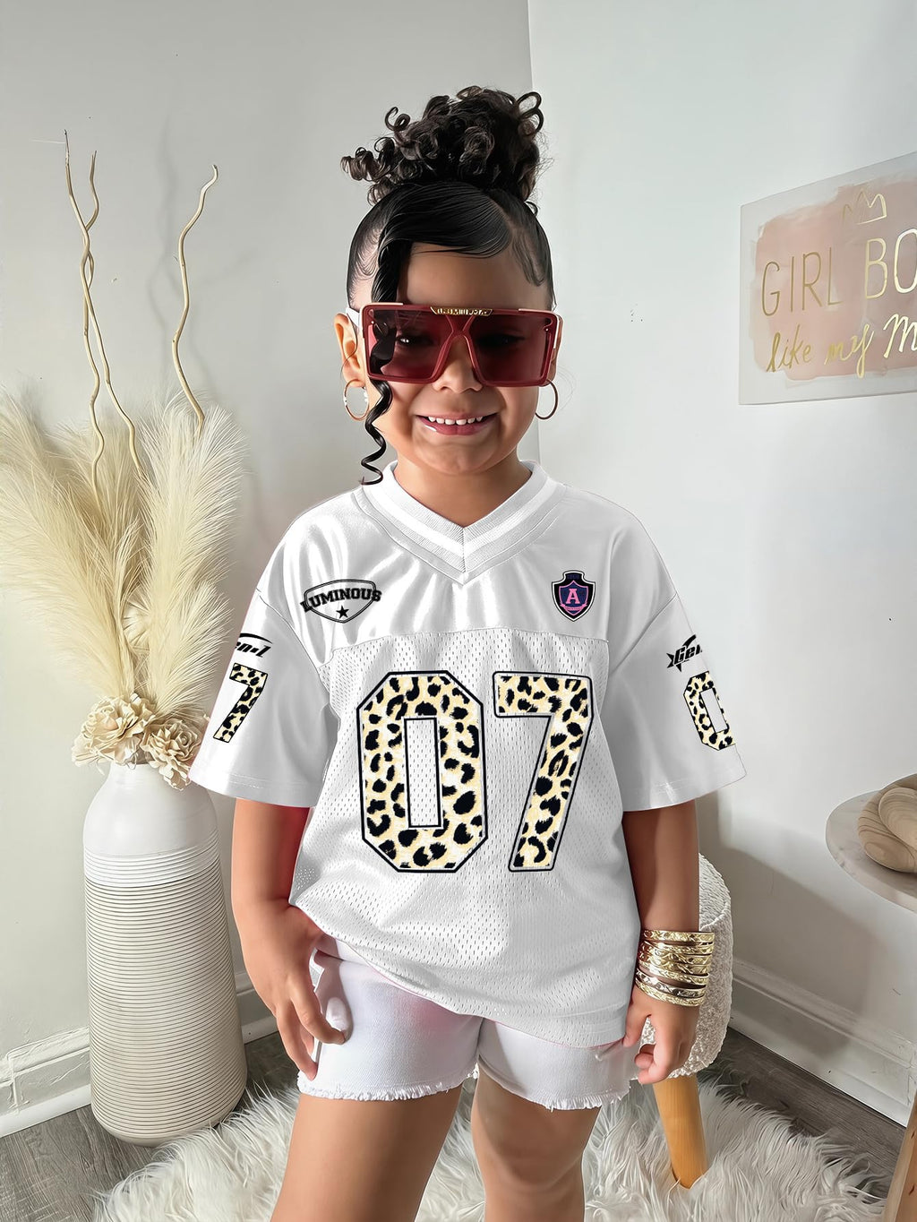 SOLY HUX Toddler Girl's Graphic Jersey Shirts Sporty Short Sleeve T-Shirt Summer Tops Y2k Clothes Streetwear