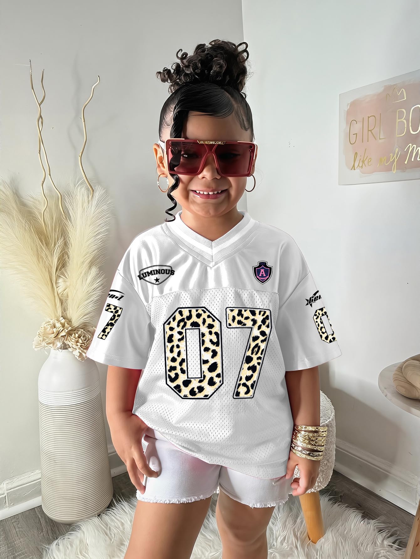 SOLY HUX Toddler Girl's Graphic Jersey Shirts Sporty Short Sleeve T-Shirt Summer Tops Y2k Clothes Streetwear