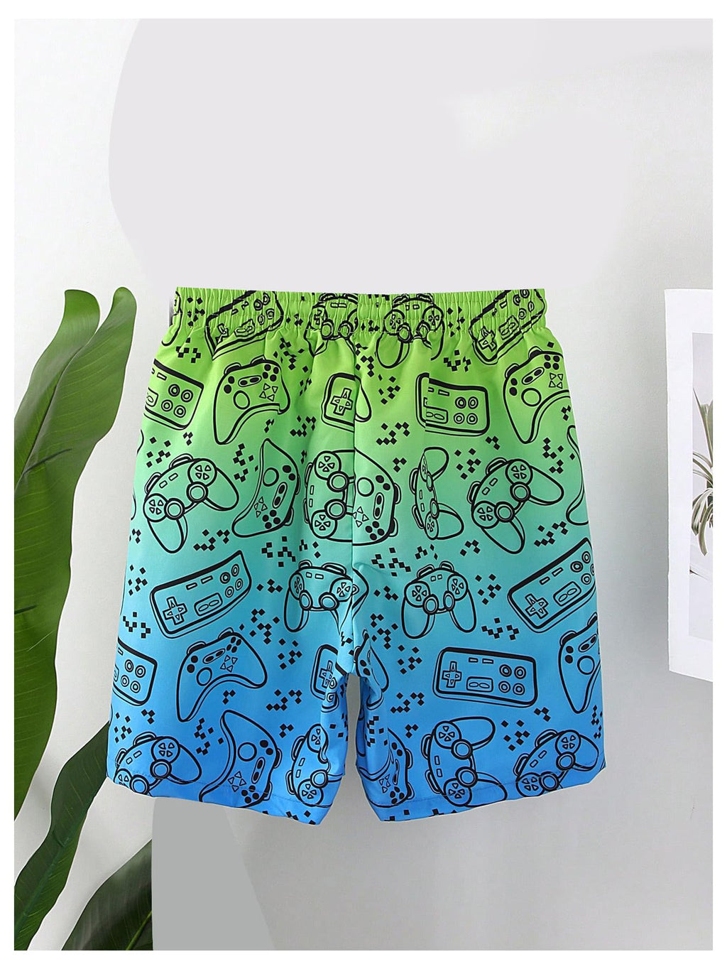 Floerns Boy's Fashion Ice Cream Drawstring Waist Summer Swim Trunks Shorts