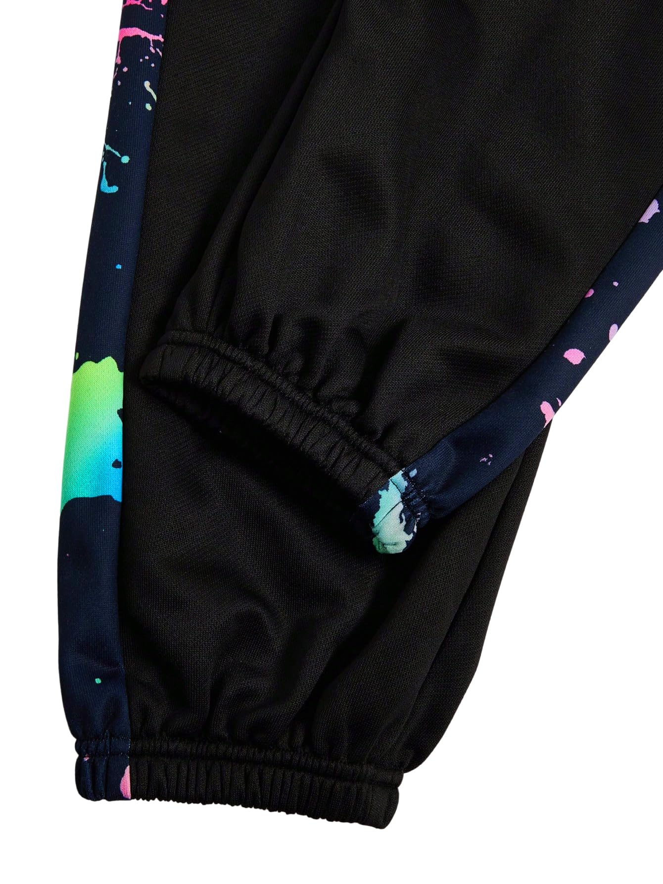 WDIRARA Boy's 2 Piece Outfits Colorful Graphic Print Long Sleeve Hoodie and Sweatpants Set Tracksuit