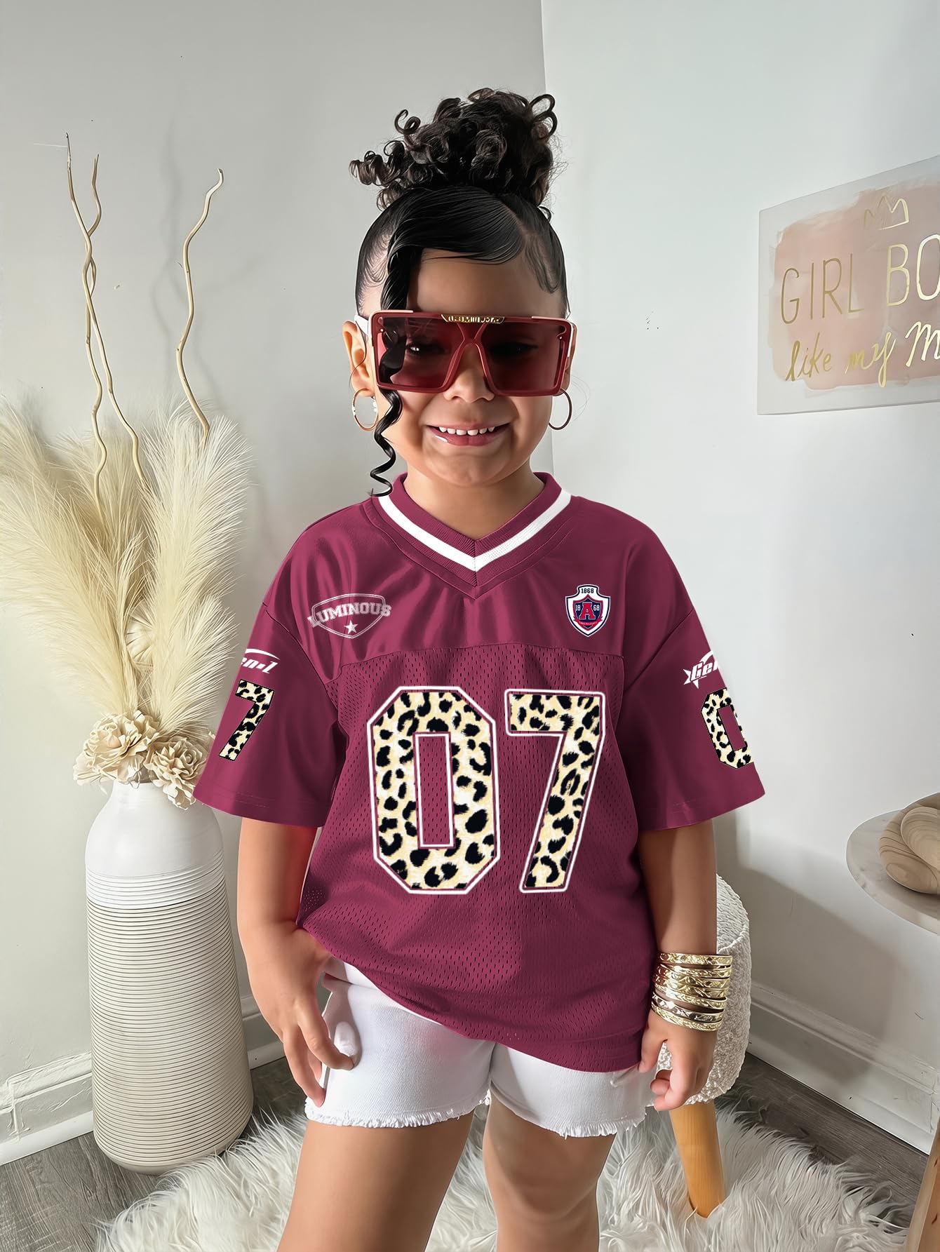 SOLY HUX Toddler Girl's Graphic Jersey Shirts Sporty Short Sleeve T-Shirt Summer Tops Y2k Clothes Streetwear