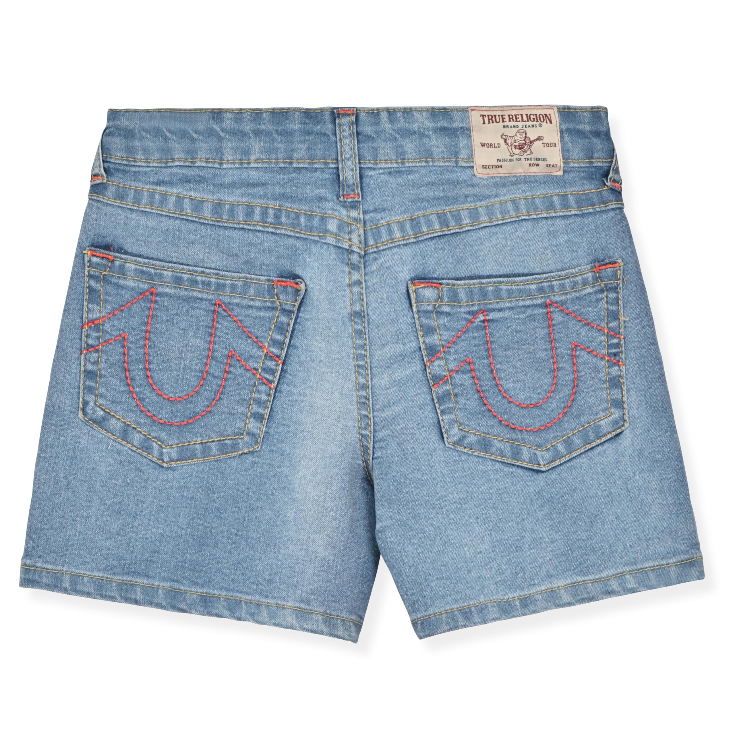 True Religion Girls Jeans Shorts Set Girls Denim Short and Fashion Tee Shirt Clothing Set for Kids
