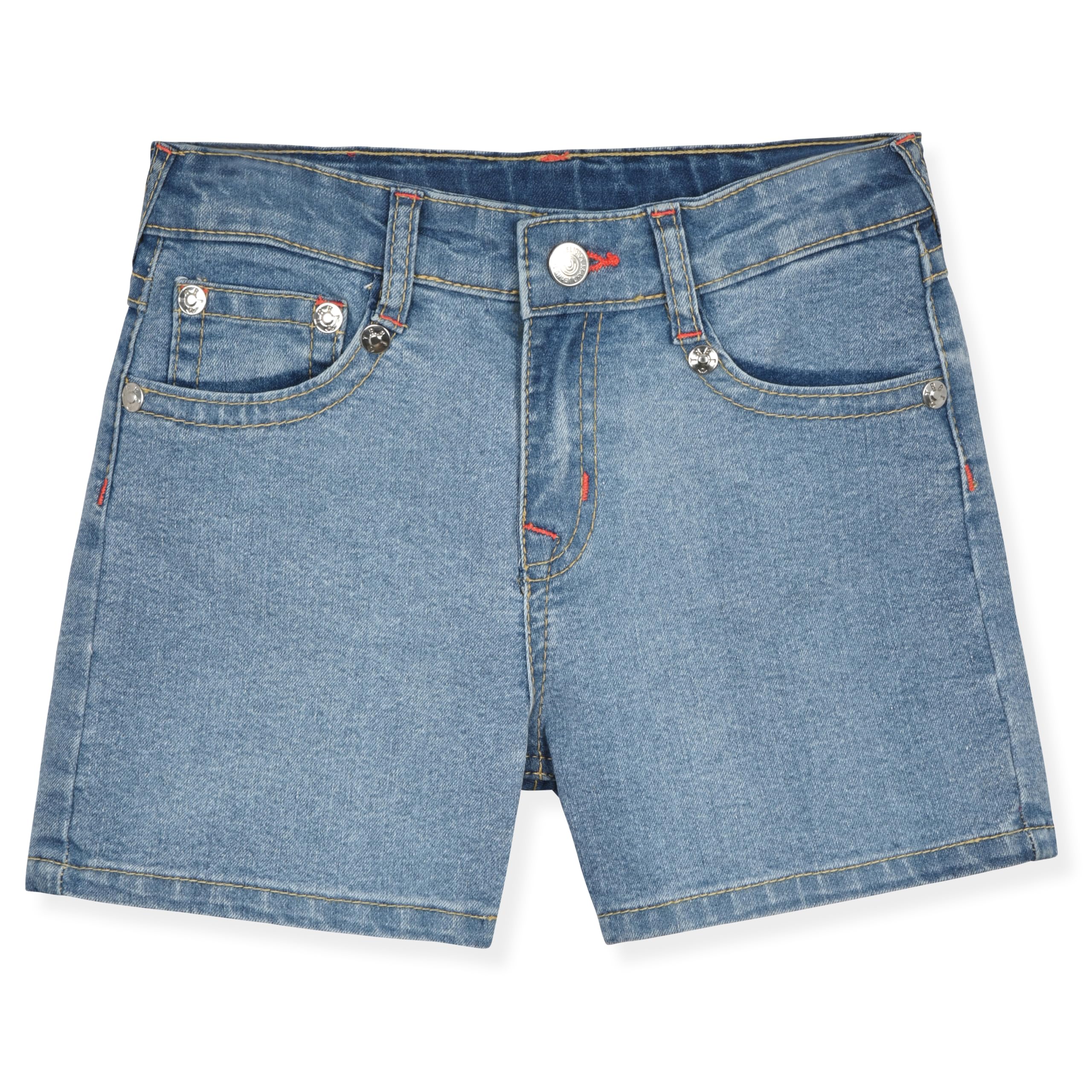 True Religion Girls Jeans Shorts Set Girls Denim Short and Fashion Tee Shirt Clothing Set for Kids